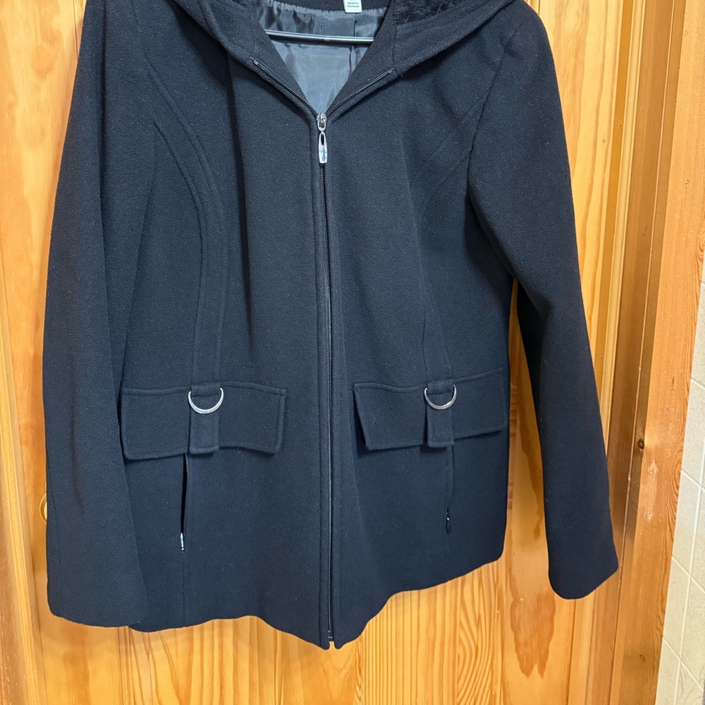 Croft & Barrow Black Jacket wool blend with polyester